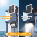 200W Solar Street Light Waterproof, 16ft Wire 20000LM LED Security Flood Lights Outdoor, Automatic Dusk to Dawn Solar Lights Outdoor for Outside Garden Yard Path Parking Lot (Black)