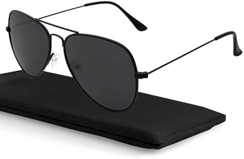 livho Sunglasses for Men Women Aviator Polarized Metal Mirror UV 400 Lens Protection