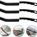 3 x Crevice Cleaning Brush Cleaning Tools Cleaning Supplies Grout Brush Scrub Brush Toilet Brush for Household Use for Cleaning Bathroom Kitchen 3 Pcs (Black)
