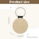 Framendino, Sublimation Blanks Keychain Linen Key Chains Transfer Rings for DIY Craft Making