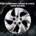 4-Pack Hubcaps Fit for 2006-2011 Honda Civic; Wheel Rim Covers Compatible with 2013-2015 Honda Civic 15'' Steel Wheel (Silver)