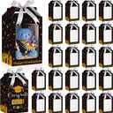Eaasty 24 Pcs 2026 Graduation Gift Boxes with Window Large Black Graduation Gift Box for Stuffed Bear 9.8 x 7 x 5.1 Inch Class of 2026 Grad Party Favors for High School College Grad Decor, with Ribbon