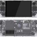 eXtremeRate Replacement Full Set Housing Shell with Buttons for Steam Deck OLED Handheld Console, Custom DIY Clear Faceplate Back Plate Trackpad Case for Steam Deck OLED Console - Without Console