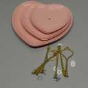 Layhit 2 Pack Easter 3 Tier Cupcake Stand Heart Shaped 3 Tiered Serving Trays for Party Plastic Tray Dessert Cupcake Stand for Tea Party Baby Shower Wedding (Pink)