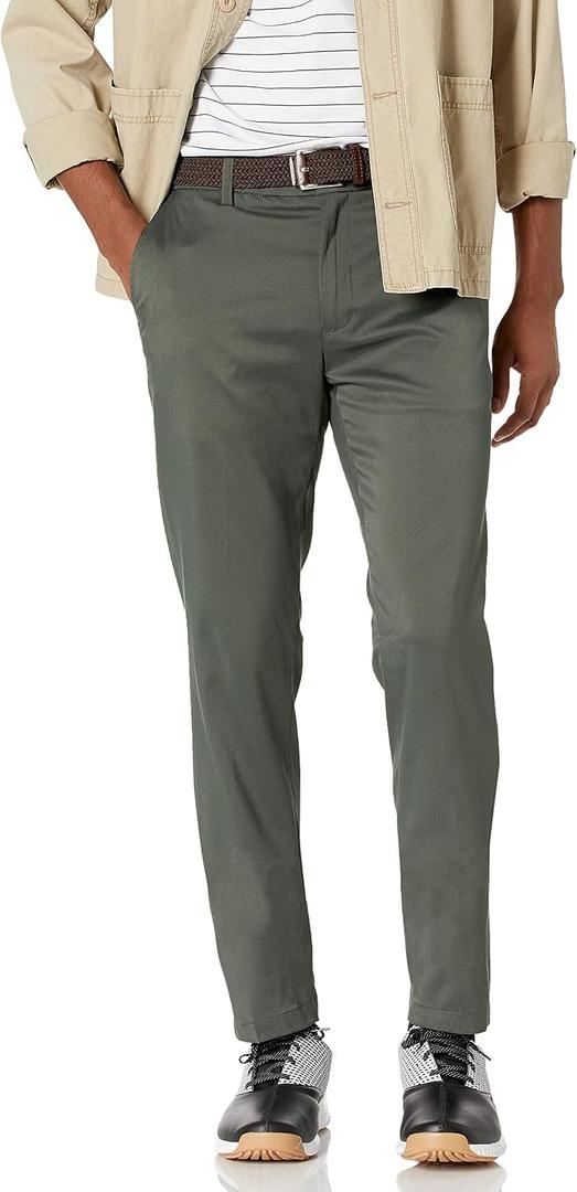 Amazon Essentials Men's Slim-Fit Stretch Golf Pant, Olive, 36W x 30L