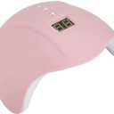 Nail Lamp 36W LED UV Gel Nail Dryer Smart Light Quick Display Nail Art Machine with 3 Timer Settings (Pink)