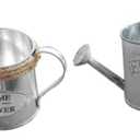 Holibanna 4pcs Vintage Iron Watering Can Flower Vase Rustic Decorative Container for Plants Lightweight Design Stable Base for Home and Garden (9X19CMx2pcs)