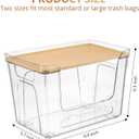CANTAMI Trash Bag Dispenser with Lid, 2 Pack Plastic Stackable Trash Bag Holder, Extra Large Garbage Bag Dispenser for Kitchen, Laundry Room, Under Sink Organization and Storage