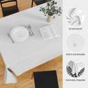 IVAPUPU 2PCS White Table Cloth for Rectangle Table - 70 x 120 Inch Tablecloths Rectangular Waterproof Washable Wrinkle Resistant for 6 FT Tables Wedding Cocktail Party