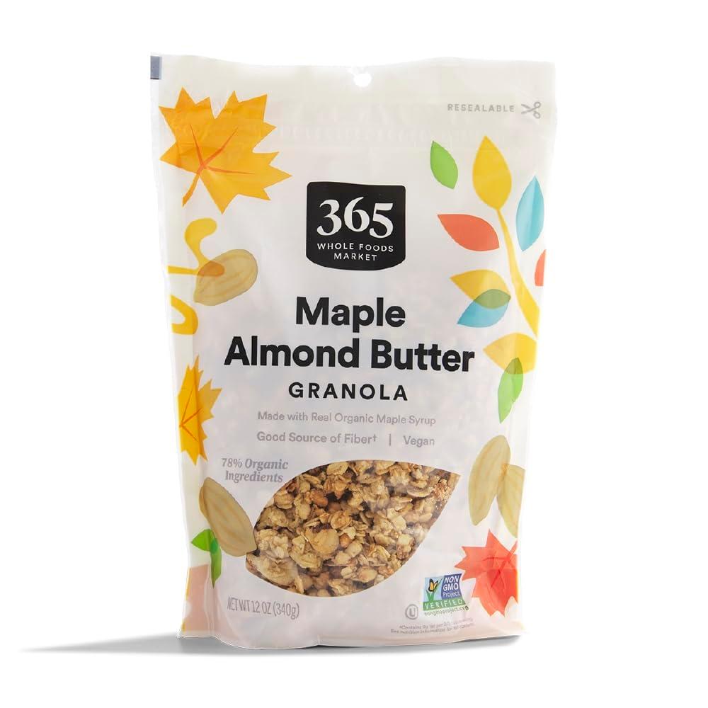 365 by Whole Foods Market, Maple & Almond Butter Granola, 12 Ounce (EXP 02/05/27)