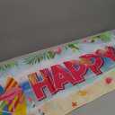 Hawaiian Birthday Party Supplies Aloha Luau Party Banner,
 78"x13" Tropical Flamingo Party Decorations Large Yard Sign Background For Luau Party Birthday Party Indoor Outdoor Decorations