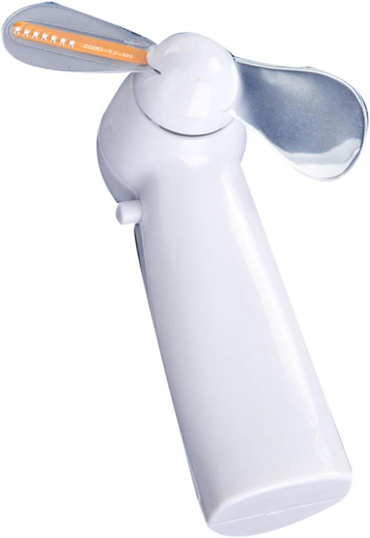 Handheld Mini Fan Led Light Portable Green Desk Fan for Office Use Battery Operated and Design for Cooling and Travel