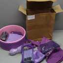 17 Pcs Yoga Essential Kit for Women, Pilates Equipment Starter Set for Beginners with Yoga Wheel Ball Blocks Strap Resistance Bands Wrist Rings Socks Towel & Carry Bag for Home Workouts (Purple)