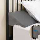 Vekkia King Bed Wedge Pillow for Headboard Gap Filler(0-5"),High-Density Foam,Prevents Pillows & Items from Falling,Ergonomic Design,Large Storage Pockets, Removable&Washable Cover,Gray,76''x10''x6''