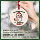 2 x CHOANG Funny Santa Christmas Ornament 2025 - Hilarious Office Prank Gift, White Elephant Exchange Idea, Secret Santa Present for Men & Women, Quirky Holiday Tree Decoration for Friends