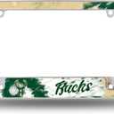 Rico Industries NBA Milwaukee Bucks Tie Dye 12" x 6" Chrome All Over Automotive License Plate Frame for Car/Truck/SUV