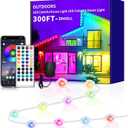 300ft Permanent Outdoor Light, RGB Eaves Lights with App Control Remote, DIY IP67 Waterproof Under Eave Lighting, Outside led Lights for House, Party, Christmas Decorations (2 Rolls 150FT)