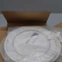 13" Vintage Charger Plates, Beaded Chargers for Dinner Plates Set of 6, Charger Plates Bulk Wedding, White