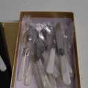 20-piece 18/10 Stainless Steel Vintage Flatware set With White Handle,Sliverware set Service for 4,Dishwasher safe (20, Pearl White)