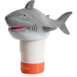 XY-WQ Chlorine Floater, Floating Pool Chlorine Dispenser (Shark), Fits 1 and 3 Inch Tablets for Large and Small Pools, Hot Tub, Spa