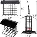 winemana Suet Feeder for Outside Hanging, Metal Suet Cake Holder Squirrel Proof, Weatherproof Bird Feeders for Wild Birds Woodpecker, Single Suet Cage for Outdoor Garden