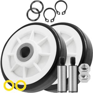 PartsBroz 12001541 303373K Drum Roller Kit (2-Pack) - Compatible With 12001541 Maytag Whirlpool Jenn-Air Crosley Dryer Washer - Replace AP4008534 W10116741 12001541VP LDE8624ACE LDE9206ACE MDE2600AYW