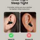 Medium Noise Reduction Ear Plugs Ultra Comfortable for Side Sleepers Reusable Earplugs 23dB Noise Cancelling Sleep Ear Plugs -Black