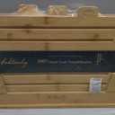 Bamboo Cutting Boards for Kitchen Set of 3, Large 14 x 10 with Holder, Wooden Cutting Board with Juice Groove & Labels for Meat Vegetables Bread