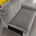 Right Side Seat Module for Modular Sectional Couch Sofa, Living Room Accent Armless Sofa Chair with Storage & Pillow, Modern Side Sectional Middle Unit, Chenille Light Grey