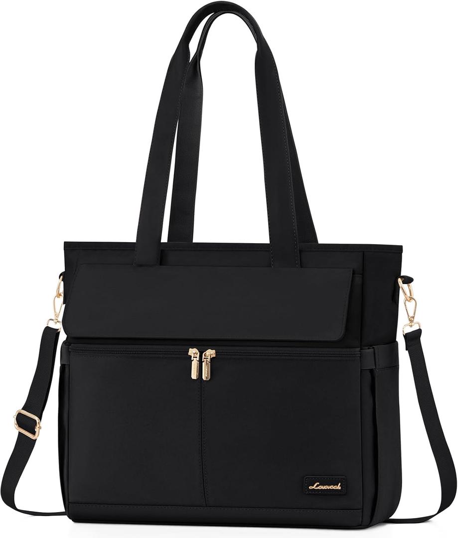 LOVEVOOK Work Bags for Women 15.6 Inch Work Tote Bags with Laptop Compartment Large Capability Laptop Purse Professional Teacher Tote Bag Casual Computer Briefcase for Office Travel Nurse