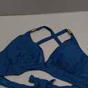 Blooming Jelly Womens High Wasited Bikini Sets Tummy Control Swimsuits Curvy Mesh Swim Skirt (Large, Pecoak Green)