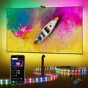 DeckTok TV Backlight LED 15ft - TV Backlight Sync to Screen PC Monitor for 55-75 Inch RGB LED Strip Lights Cuttable with Sensor Smart App Control Game & Music Sync Color Changing Light for Home Decor