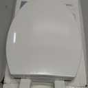 Elongated Toilet Seat, 18.5 Soft/Slow Close Oval (Oblong) Toilet Seat for Elongated Toilets, No-Slam Quiet-Close Lid, Easy-to-Install & Clean, Durable Never-Loosen White Plastic Seat