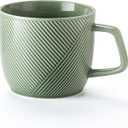 Extra Large Ceramic Coffee Mug: 32 oz Oversized Soup Bowl with Handle for Cereal Tea Ice Cream - Green Microwave Safe Giant Cup