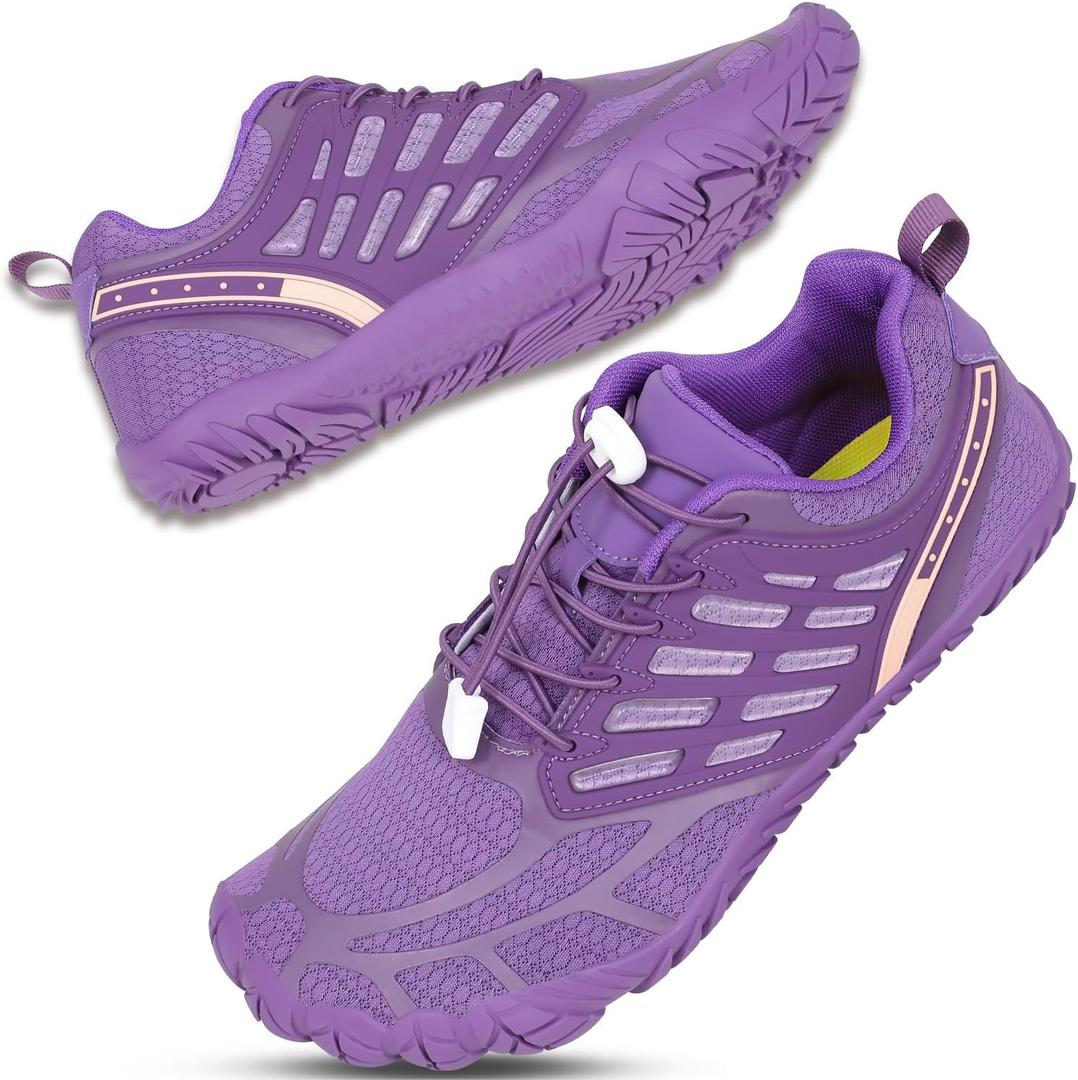 Hike Barefoot Shoes Women, Wide Toe Box Zero Drop Grounded Footwear, Minimalist Cross-Trainer Sneakers for Hiking, Running, Water Sports & Traveling, 6-6.5