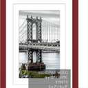 9x12 Solid Wood Picture Frames - 6x8 & 5x7 with or without Mat, Wall Mount or Table Top (Red)