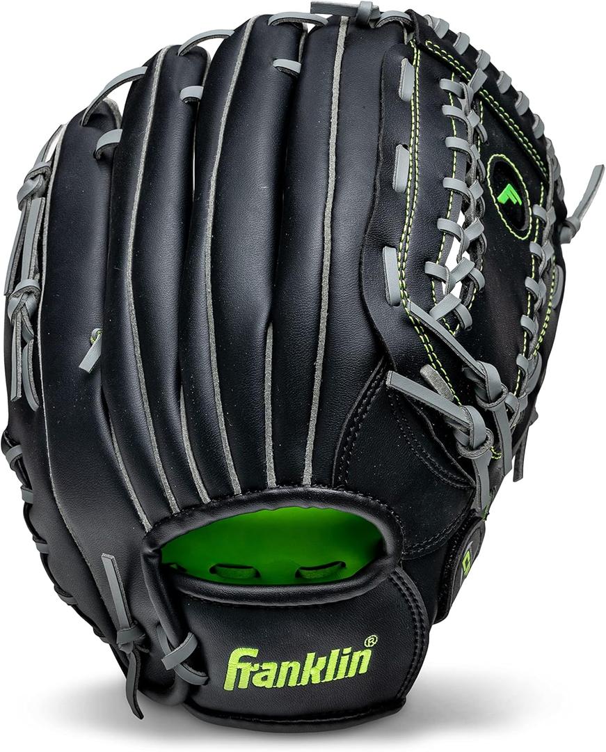 Franklin Sports Field Master Baseball + Softball Glove - Field Master Adult + Youth Baseball + Softball Mitt - Men's + Women's Gloves - Right Hand Throw