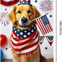 Welcome 4th of July Golden Retriever Dog Patriotic Garden Flag America USA Pet Yard Outside Decoration American Flag Outdoor Small Home Decor Double Sided 12 x 18