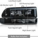ALLGOOD LED Headlight Assembly Fit Chevy Blazer S10 1998‑2005