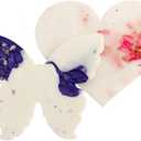 48pcs Plantable Seed Paper  24 Heart & 24 Butterfly Embedded with Wildflower Seeds, Unique Gift for Mothers, Garden Lovers, Bridal Shower, Wedding, Birthday, & other Milestone Celebrations