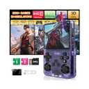 R36S Retro Handheld Game Console, 64GB Builtin Games, Save & Load Function, 3.5" IPS Screen, Portable Emulator Gaming Console for Travel, Adults & Nostalgic Players (Purple R36s 3.5")