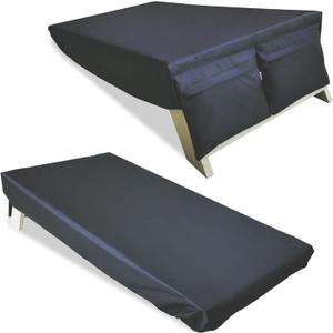 Cornhole Covers, Set of 2, for 4' x 2' Boards, with Bag for Storing Cornhole Bags, Waterproof & UV Resistant, Black