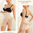 Irisnaya Women Shapewear Control Panties Body Shaper Butt Lifter Padded Hip Enhancer Seamless Underwear Hi- Waist Short (Beige, M)
