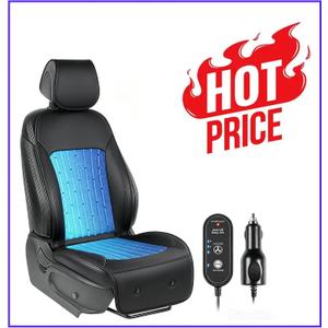 Paffenery 2026 Upgraded Cooling Car Seat Cover Front Seat, 12V-24V Ventilated Cooling Car Seat Cushion, Cooled Seat Cover for Car SUV Truck Universal Fit, Classic Black