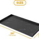 SpaceAid Washer Dryer Countertop, Laundry Wood Shelf Topper with Edge, 54" Width x 27.5" Depth Cover Guard Organizer for Washer and Dryer Laundry Hamper Counter Storage Organization (Black Marble), Large