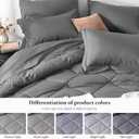 Newspin Twin Comforter Set Grey - Bed in a Bag Twin Size 6 Pieces, All Season Bed Set, Fluffy Comforter Set with Sheets, Sheet Set Quilt Blanket, Pillowcases & Shams & Bed Skirt