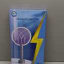 Electric Fly Swatter Racket, 4000V Bug Zapper with 1800mah Rechargeable Battery & Dual Modes, 2 in 1 Purple Mosquito Light Killer with 3-Layer Safety Mesh for Indoor Home Patio Camp(1 Pack)