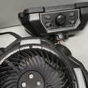 Wilody Portable Misting Fan Rechargeable with Remote Control, 6L Bucket Camping Fan with LED Lights & Stepless Speed Control & Cooling Mist, Portable Handle & Rotate Hook, Timer Function(Jet Black)