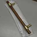 6 Pack Zinc Alloy Black Walnut Kitchen Pulls Cabinets Furniture Pull for Dresser Wardrobe Cupboard Drawer Knobs Pulls Handles 5.04 Inch (128 mm) Hole Center