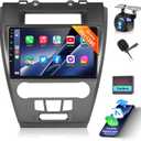 Hi-Res DSP/46EQ 8Core 6+128G Car Radio for Ford Fusion Mustang 2009-2012 with 10.1inch 1280x720P IPS Touchscreen Wireless CarPlay Android Auto 5.0 Bluetooth 5GhzWiFi GPS MirrorLink Backup Camera